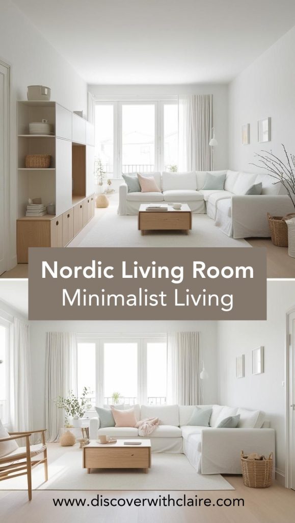 Scandinavian minimalist living room.